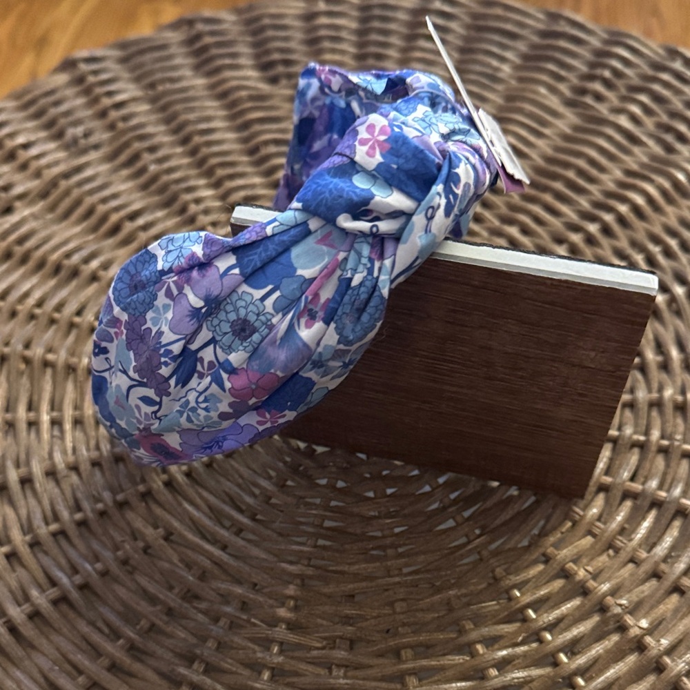 J. Crew Elegant Floral Headband in Purple and Blue - Picture 8 of 8
